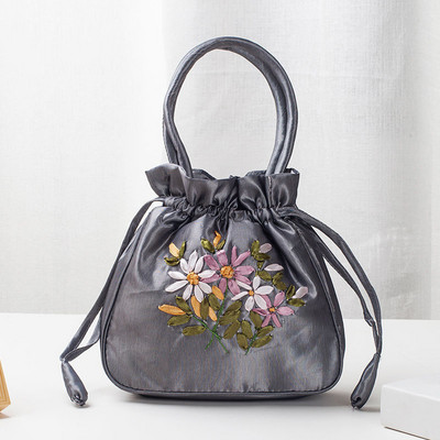 Izvezena torba s uzicom Ženska ručna torba u etničkom stilu s cvijećem Torba s kantom Torba za telefon Torbica Ženska torba s ručkom u kineskom stilu