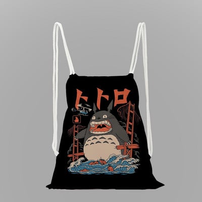 Umjetnička uljana slika tiskana školski ruksak za djevojku torba s uzicom torba od užeta ženski putni ruksak