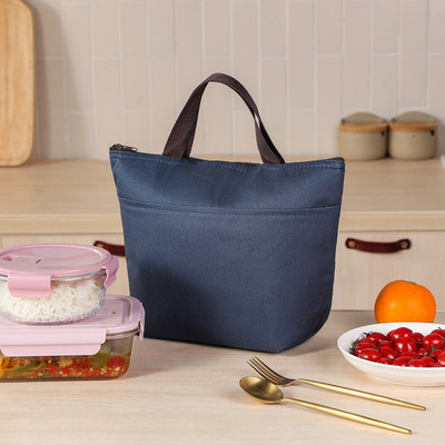 Saci de prânz termoizolante din pânză Oxford de capacitate mare Recipient termic pentru alimente Picnic de călătorie, portabil, rezistent la apă, geantă frigorifică pentru femei