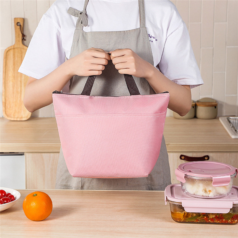 Saci de prânz termoizolante din pânză Oxford de capacitate mare Recipient termic pentru alimente Picnic de călătorie, portabil, rezistent la apă, geantă frigorifică pentru femei