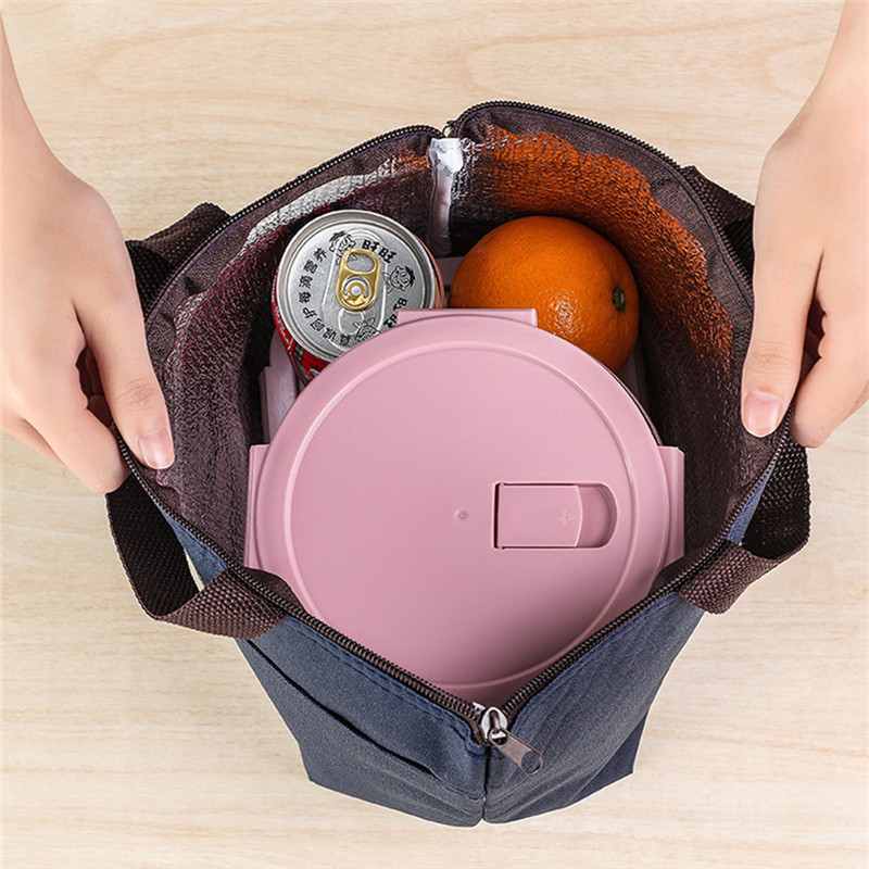 Saci de prânz termoizolante din pânză Oxford de capacitate mare Recipient termic pentru alimente Picnic de călătorie, portabil, rezistent la apă, geantă frigorifică pentru femei