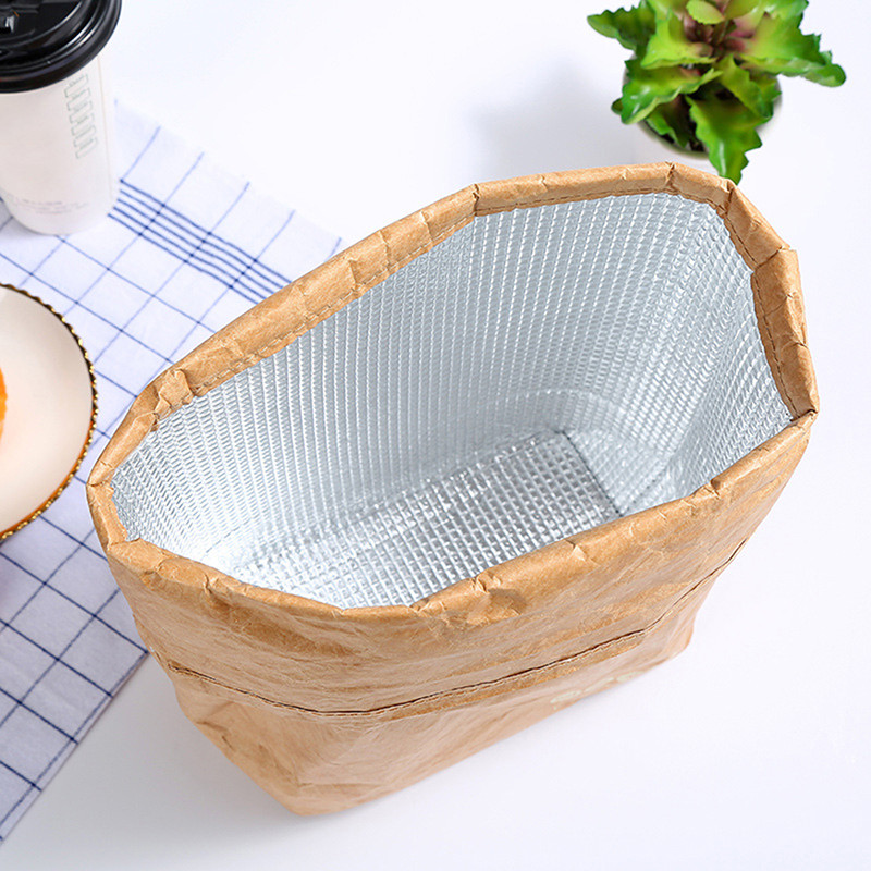 Sklopivi višekratni nepropusni spremnik za hranu velikog kapaciteta Vreća za ručak Vodootporna toplinska izolacija Kraft papir Aluminijska folija