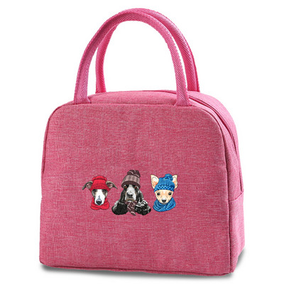 Slatke torbe za ručak za pse Nova rashladna torba za piknik Modna torba za ručak Školska hrana Izolirana torba za večeru Kampiranje Platnena putna torba
