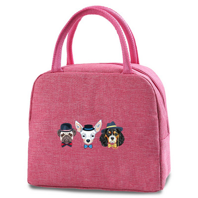 Slatke torbe za ručak za pse Nova rashladna torba za piknik Modna torba za ručak Školska hrana Izolirana torba za večeru Kampiranje Platnena putna torba