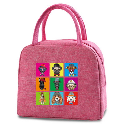 Slatke torbe za ručak za pse Nova rashladna torba za piknik Modna torba za ručak Školska hrana Izolirana torba za večeru Kampiranje Platnena putna torba