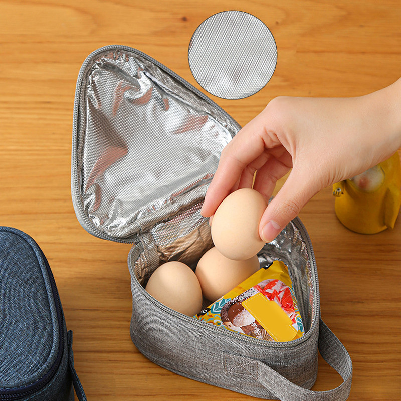 Pungă de izolație triunghiulară Folie de aluminiu Cutie convenabilă Saci pentru alimente Cutie portabilă de prânz Sac de prânz pentru picnic în aer liber Geantă termică