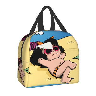 Mafalda Lunch Bag Kid Női Szigetelő Hordozható Vízálló Piknik Coole Bag Reggeli Iskola Újrafelhasználható Élelmiszertáska Bento Box