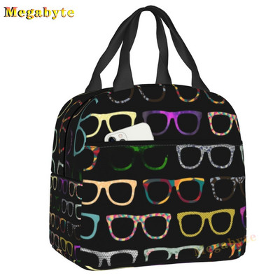 Fekete Snellen Chart Hőszigetelt ebédtáskák Női Látásvizsgálat Optikai Optika Szemteszt Gyógyszemüvegek Ebédszállító doboz