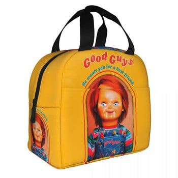 Τσάντες μεσημεριανού γεύματος με μονωμένες ταινίες Chucky ρετρό για ταξίδια σε κάμπινγκ Good Guys Παιχνίδι Αδιάβροχο θερμικό ψυγείο Bento Box Γυναικεία παιδιά