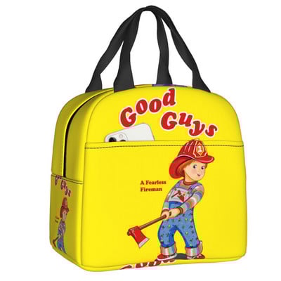 Τσάντες μεσημεριανού γεύματος με μονωμένες ταινίες Chucky ρετρό για ταξίδια σε κάμπινγκ Good Guys Παιχνίδι Αδιάβροχο θερμικό ψυγείο Bento Box Γυναικεία παιδιά