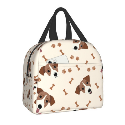 Pomeranski pas s ljetnom vrećicom za ručak izoliranom od lišća za školu, ured, kućne ljubimce, špiceve, termalni hladnjak za ponovno korištenje, Bento kutija, žene, djeca