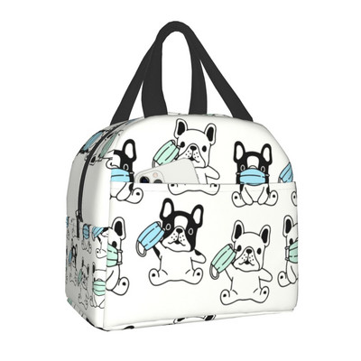 Pomeranski pas s ljetnom vrećicom za ručak izoliranom od lišća za školu, ured, kućne ljubimce, špiceve, termalni hladnjak za ponovno korištenje, Bento kutija, žene, djeca