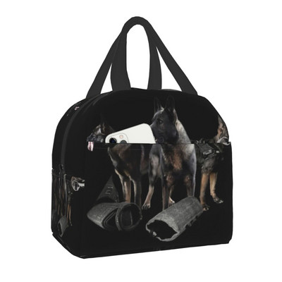 Pomeranski pas s ljetnom vrećicom za ručak izoliranom od lišća za školu, ured, kućne ljubimce, špiceve, termalni hladnjak za ponovno korištenje, Bento kutija, žene, djeca