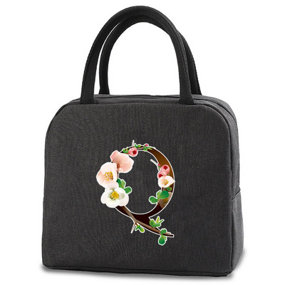 Toplinski izolirana torba Kutija za ručak Torbe za ručak Ženska prijenosna torba za hladnjak Tote Hladnjak Ručne torbice Torba za hranu s printom slova u cvjetnim bojama