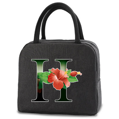 Toplinski izolirana torba Kutija za ručak Torbe za ručak Ženska prijenosna torba za hladnjak Tote Hladnjak Ručne torbice Torba za hranu s printom slova u cvjetnim bojama