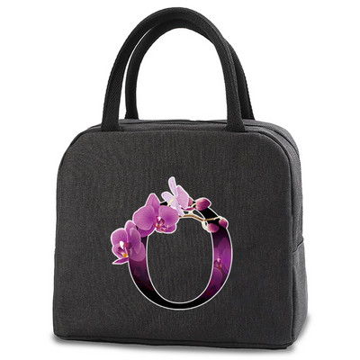 Toplinski izolirana torba Kutija za ručak Torbe za ručak Ženska prijenosna torba za hladnjak Tote Hladnjak Ručne torbice Torba za hranu s printom slova u cvjetnim bojama