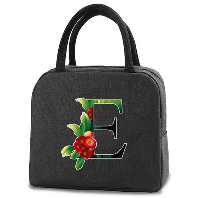 Toplinski izolirana torba Kutija za ručak Torbe za ručak Ženska prijenosna torba za hladnjak Tote Hladnjak Ručne torbice Torba za hranu s printom slova u cvjetnim bojama