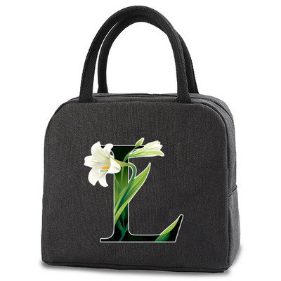 Toplinski izolirana torba Kutija za ručak Torbe za ručak Ženska prijenosna torba za hladnjak Tote Hladnjak Ručne torbice Torba za hranu s printom slova u cvjetnim bojama