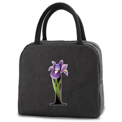 Toplinski izolirana torba Kutija za ručak Torbe za ručak Ženska prijenosna torba za hladnjak Tote Hladnjak Ručne torbice Torba za hranu s printom slova u cvjetnim bojama