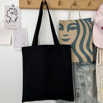 Thank You Mistress Modna ženska platnena torba za kupnju s francuskim printom Eco Harajuku Crne torbe na rame Učeničke školske torbe Pokloni