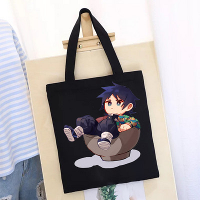 Bevásárlótáska Női táska Démonölő penge bevásárlótáskák hordtáska Újrafelhasználható vászon nagy női nyomat tervező kézitáskák nyomtatva
