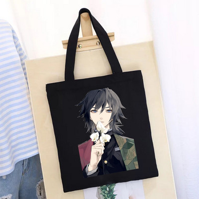 Bevásárlótáska Női táska Démonölő penge bevásárlótáskák hordtáska Újrafelhasználható vászon nagy női nyomat tervező kézitáskák nyomtatva