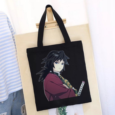 Bevásárlótáska Női táska Démonölő penge bevásárlótáskák hordtáska Újrafelhasználható vászon nagy női nyomat tervező kézitáskák nyomtatva