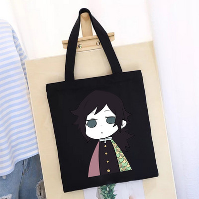 Bevásárlótáska Női táska Démonölő penge bevásárlótáskák hordtáska Újrafelhasználható vászon nagy női nyomat tervező kézitáskák nyomtatva