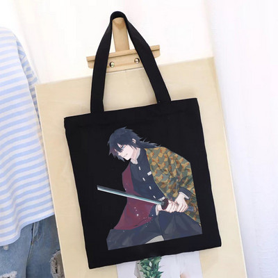 Bevásárlótáska Női táska Démonölő penge bevásárlótáskák hordtáska Újrafelhasználható vászon nagy női nyomat tervező kézitáskák nyomtatva