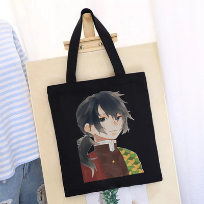 Bevásárlótáska Női táska Démonölő penge bevásárlótáskák hordtáska Újrafelhasználható vászon nagy női nyomat tervező kézitáskák nyomtatva