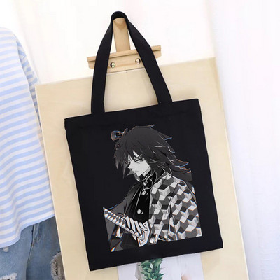 Bevásárlótáska Női táska Démonölő penge bevásárlótáskák hordtáska Újrafelhasználható vászon nagy női nyomat tervező kézitáskák nyomtatva