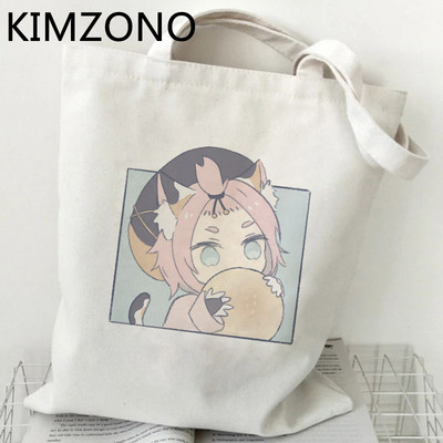 Genshin Impact iepirkumu soma eko audekls bolso pārtikas preču pircējs iepirkumu maisiņš reciclaje atkārtoti salokāms tīkls cabas