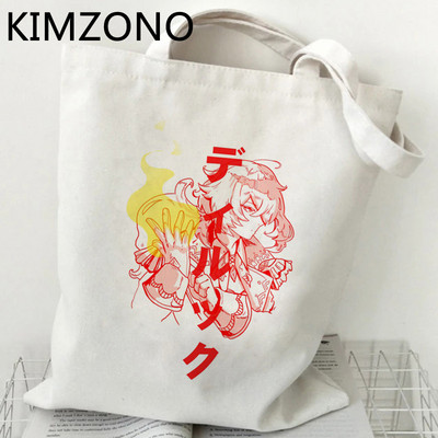 Genshin Impact iepirkumu soma eko audekls bolso pārtikas preču pircējs iepirkumu maisiņš reciclaje atkārtoti salokāms tīkls cabas