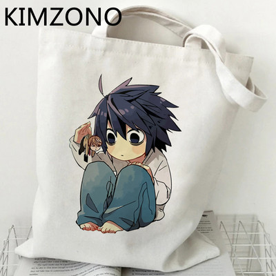 Torba za kupnju Death Note torba od jute bolsas de tela shopper bolsa platnena torba za višekratnu upotrebu tkane kabase