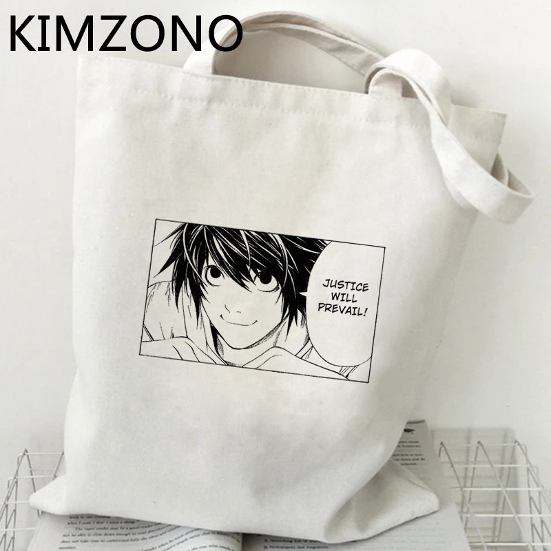 Torba za kupnju Death Note torba od jute bolsas de tela shopper bolsa platnena torba za višekratnu upotrebu tkane kabase