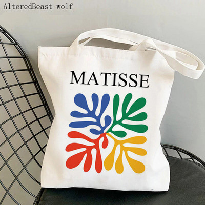 Geantă de cumpărături pentru femei Grand palalis vintage Matisse the cut outs Geanta publicitară de expoziție Harajuku Geanta de umăr din pânză pentru cumpărături