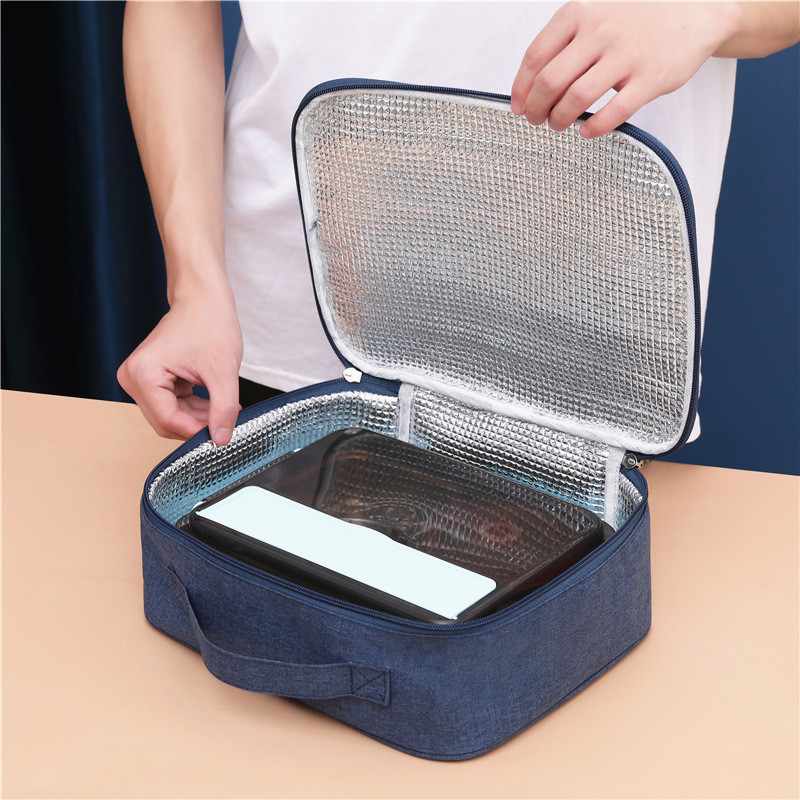 Velika četvrtasta prijenosna termo torba za ručak Thicken Cooler Ice Pack Izolirana torbica za hranu Torbice za piknik Vrećica za djecu