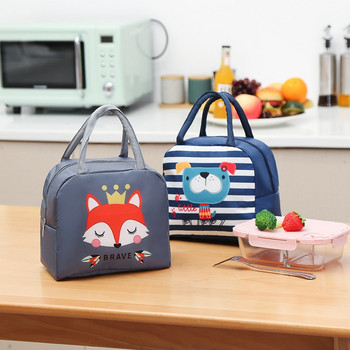 Термична чанта за обяд Платнена чанта Kawaii Cartoon Дамска чанта за пикник Пътуване Кутия за закуска Училищно дете Преносима чанта за обяд Tote Чанта за храна