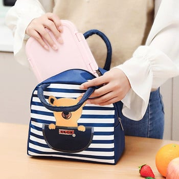 Θερμική τσάντα δείπνου καμβάς Kawaii Cartoon Τσάντα πικ-νικ Κιβώτιο πρωινού ταξιδιού Σχολείο Παιδί Φορητή τσάντα μεσημεριανού γεύματος τσάντα φαγητού