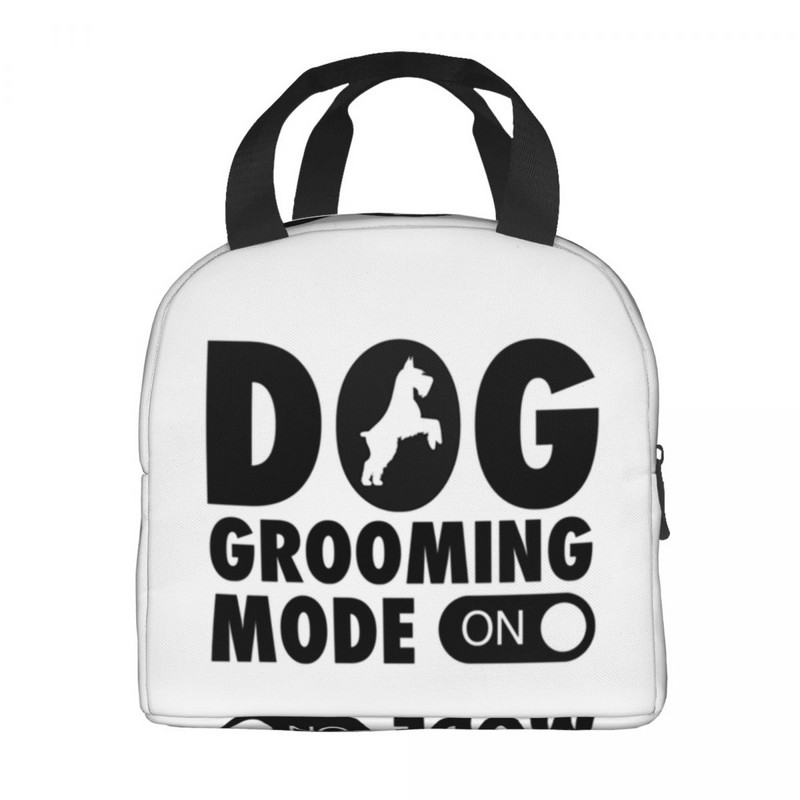 Koerte hooldamise režiim naljakas armsa lemmiklooma koerte hooldaja isolatsiooniga söögikott naistele kaasaskantav termojahuti lõunasöök, piknikureis