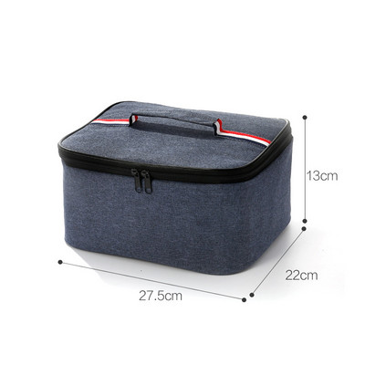 Vastag hordozható négyzet alakú szigetelt ebédtáska nagy kapacitású piknik Bento Box termikus táska hűtő jégcsomag élelmiszer tároló kézitáskák