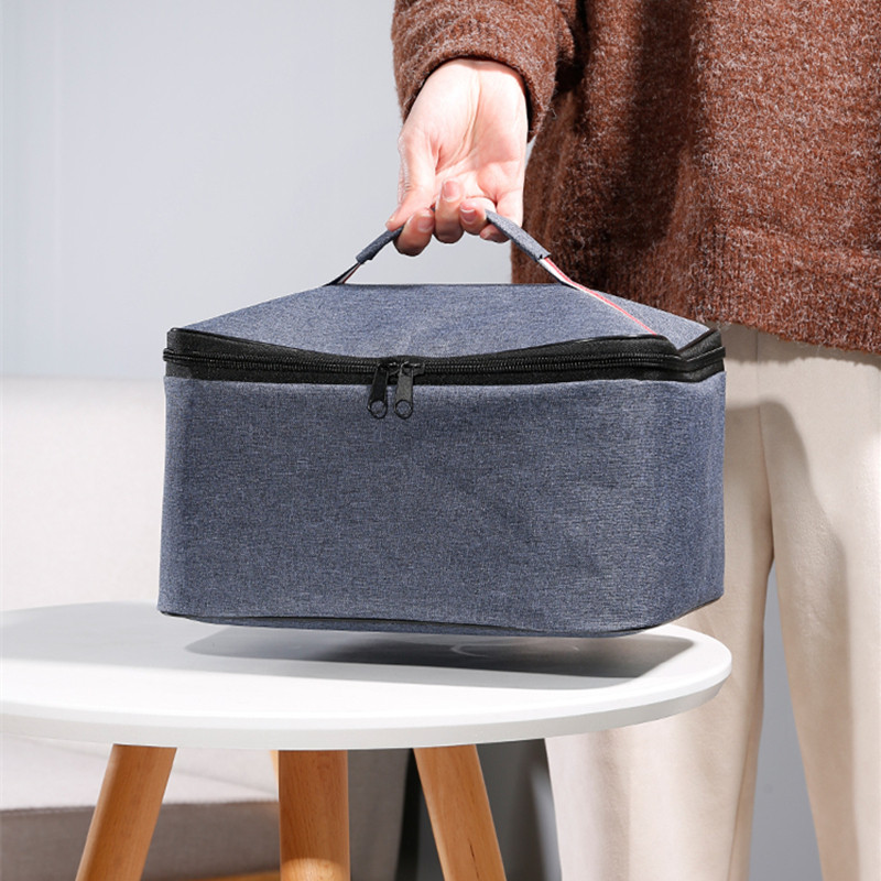 Vastag hordozható négyzet alakú szigetelt ebédtáska nagy kapacitású piknik Bento Box termikus táska hűtő jégcsomag élelmiszer tároló kézitáskák