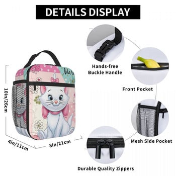 Ταινία Marie Cat Insulated Lunch Tote Bag for Women Funny Film Kitten Resuable Thermal Cooler Bento Box Work School Travel