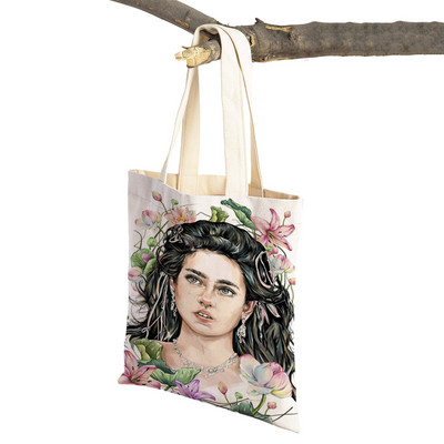 Klasikinio filmo labirintas „Lady Travel Tote“ rankinė „Double Print“ moteriškas pirkinių krepšys Daugkartinis sulankstomas drobinis pirkėjo krepšys