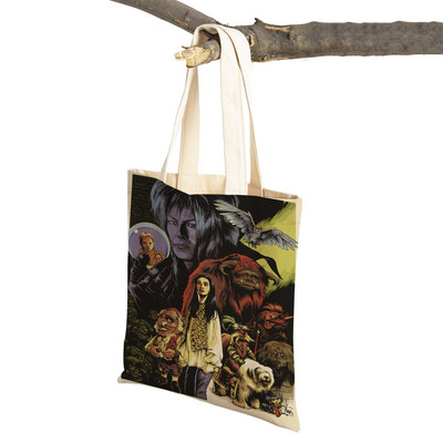 Klasikinio filmo labirintas „Lady Travel Tote“ rankinė „Double Print“ moteriškas pirkinių krepšys Daugkartinis sulankstomas drobinis pirkėjo krepšys