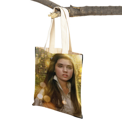 Klasikinio filmo labirintas „Lady Travel Tote“ rankinė „Double Print“ moteriškas pirkinių krepšys Daugkartinis sulankstomas drobinis pirkėjo krepšys