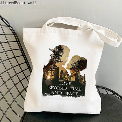Ženska torba za kupnju ljubavnica Outlander Printed Kawaii torba Harajuku Shopping platnena torba za kupnju torba za djevojku Ženska torba na rame
