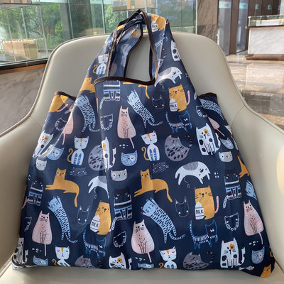 Újrafelhasználható bevásárlótáska - Élelmiszertáska - Ajándéktáska 50 Lb Szuper nagy kézitáska Gépben mosható kézitáska Erős és könnyű