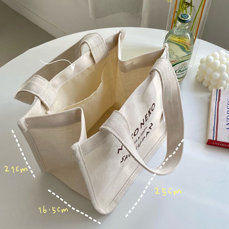 Jauna audekla pusdienu soma pusdienu kastīte piknika maza rokassomiņa vakariņu konteiners kokvilnas auduma atkārtoti lietojami pārtikas uzglabāšanas maisiņi biroja dāmai