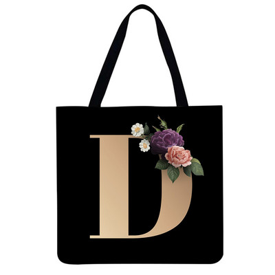 Γυναικείες τσάντες ώμου casual Τσάντες τσάντες λινό πάρτι Alphabet στάμπες Τσάντες τσάντες μεγάλης χωρητικότητας